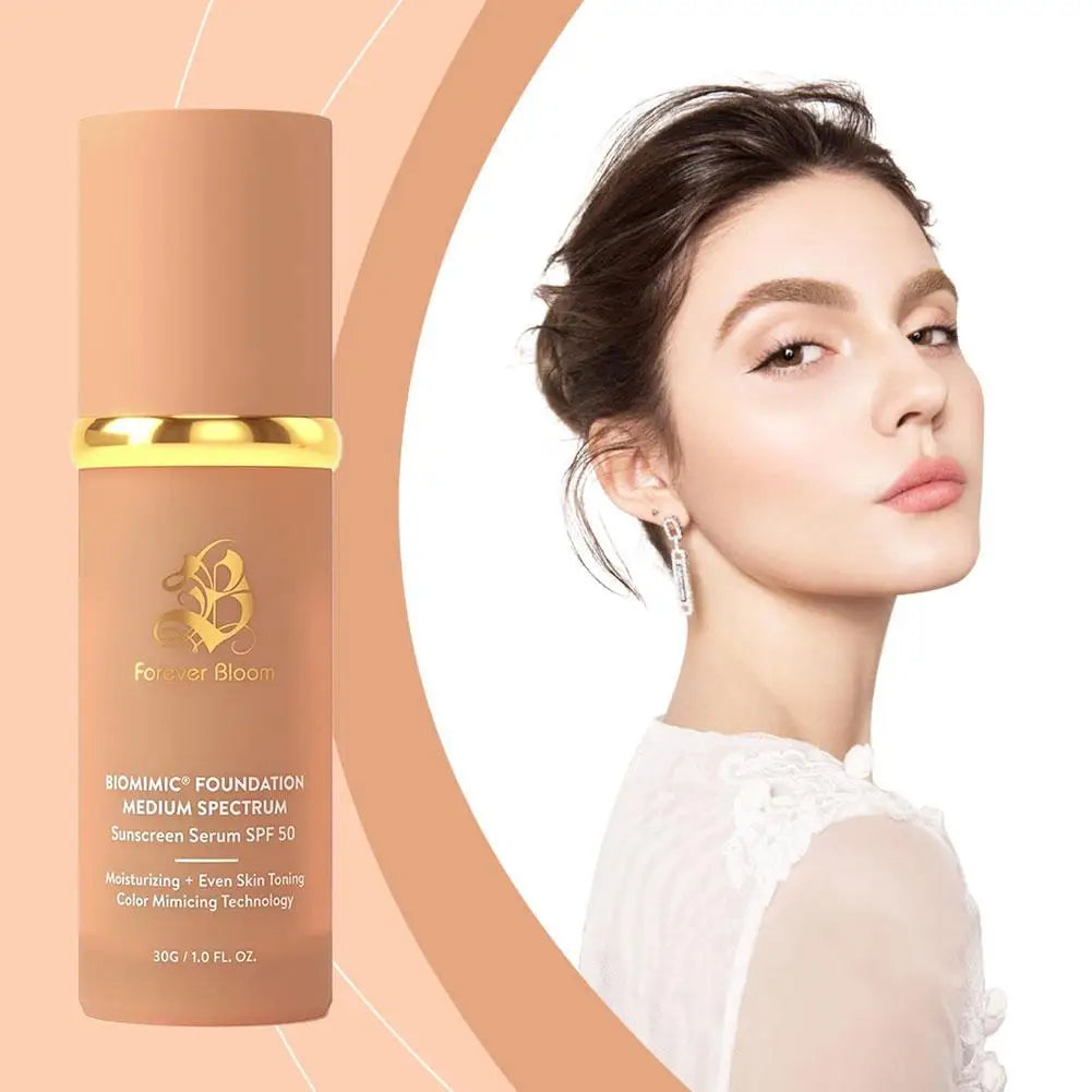 Biomimic Foundation 4 In 1 Spectrums 4 In 1 Biomimic Light Spectrums Foundation Moisturizing Sunscreen SPF 50+