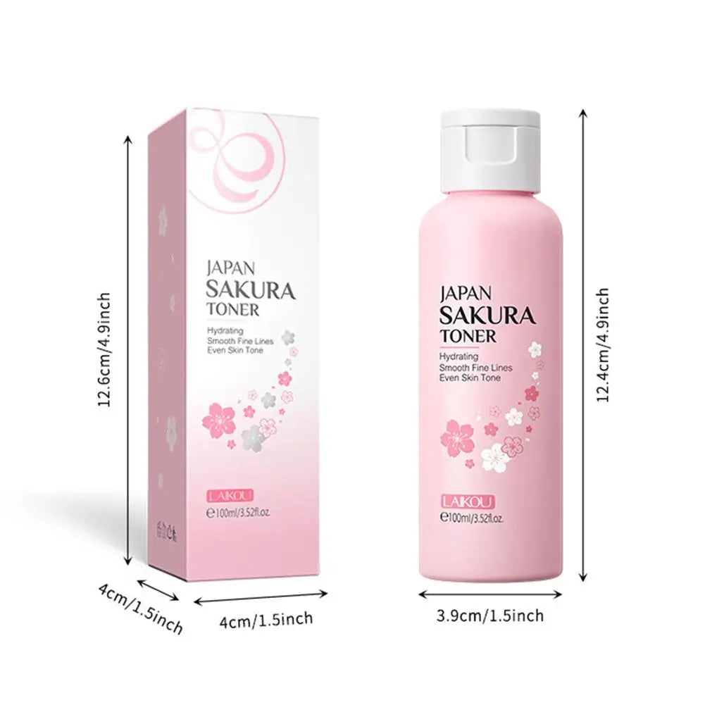 100ML Sakura Face Toner Brightening Hydrating Moisturizing Oil Control Deep Hydration Moisturizer Feels Light Serum Skin Care