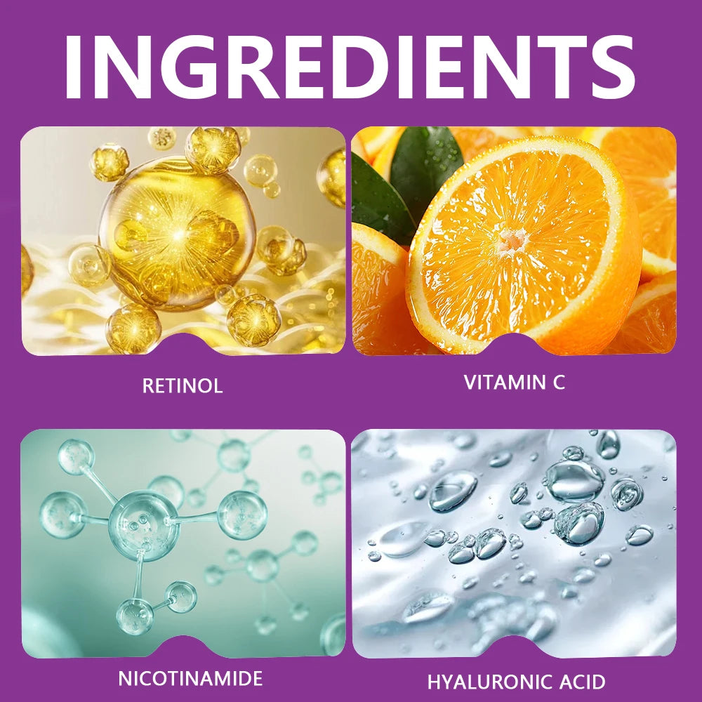 Niacinamide Face Serum 24K Gold Hyaluronic Acid Essence Whitening Dark Spot Corrector Facial Serum Skin Care Products