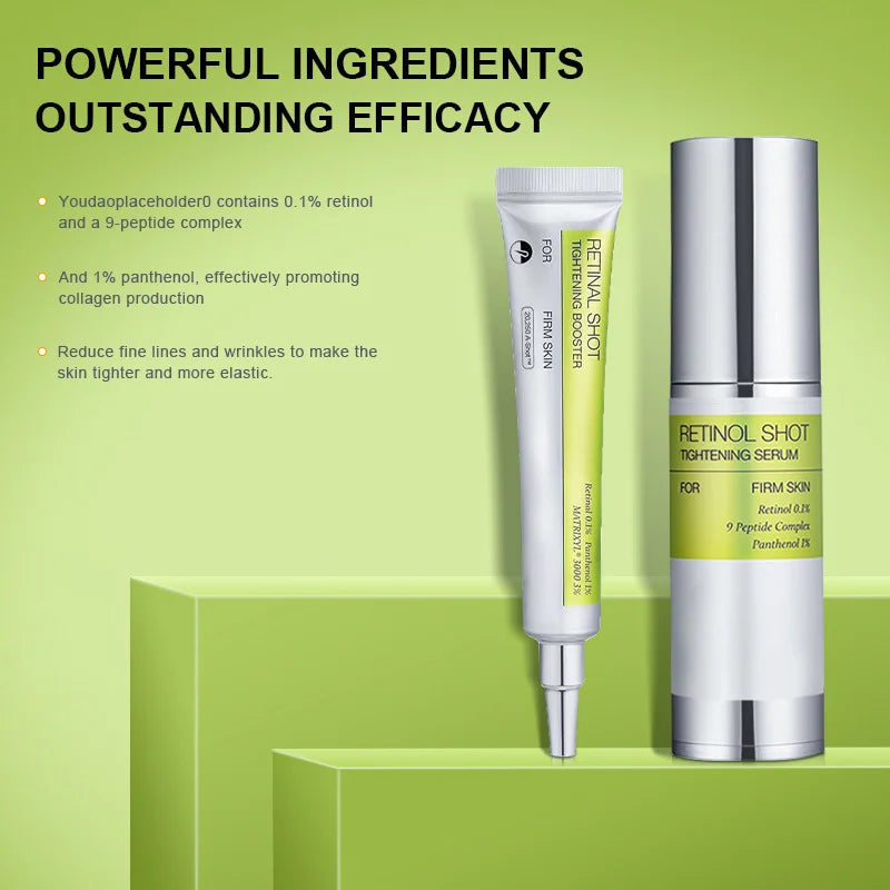 Retinol & Peptide Eye Serum Set - 0.1% Nano Retinal + Matrixyl 3000, Firming & Wrinkle Care, Korean Skincare