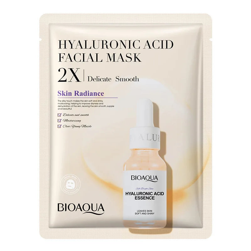20pcs BIOAQUA Centella Collagen Face Mask VC Moisturizing Refreshing Sheet Masks Hyaluronic Acid Facial Mask Skin Care Products