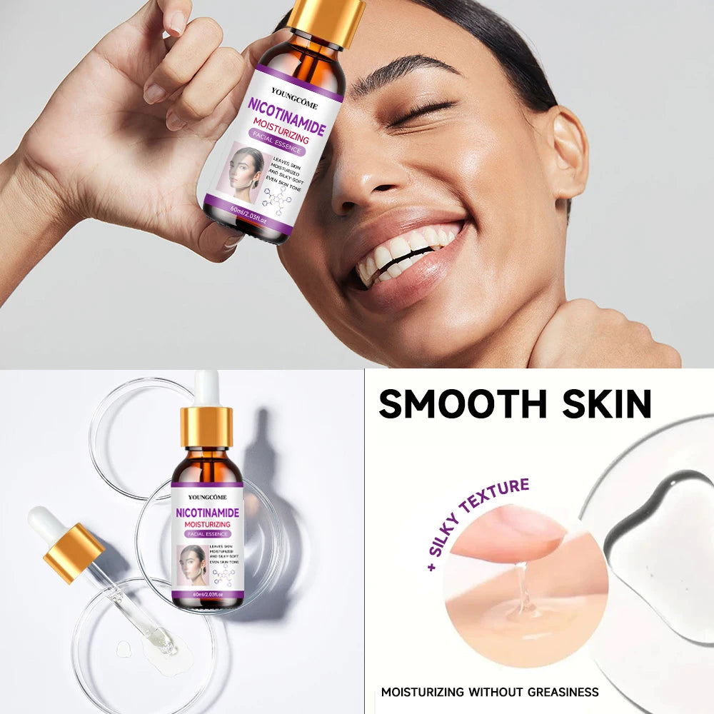 Niacinamide Face Serum 24K Gold Hyaluronic Acid Essence Whitening Dark Spot Corrector Facial Serum Skin Care Products