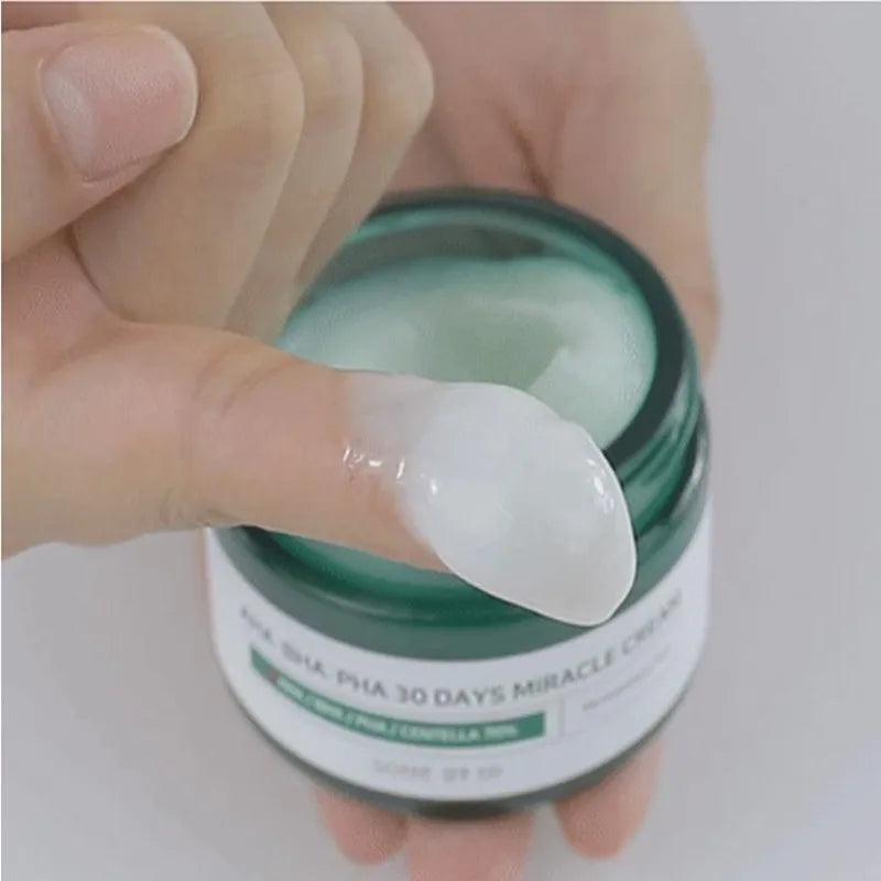 SOME BY MI AHA BHA PHA 30 Days Miracle Cream 60ml Mild Exfoliating Korean Face Moisturizer for All Skin Types