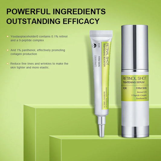 Retinol & Peptide Eye Serum Set - 0.1% Nano Retinal + Matrixyl 3000, Firming & Wrinkle Care, Korean Skincare