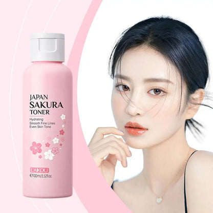 100ML Sakura Face Toner Brightening Hydrating Moisturizing Oil Control Deep Hydration Moisturizer Feels Light Serum Skin Care