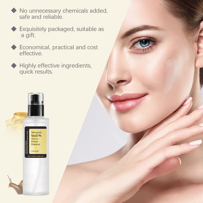 Snail Mucin Essence 100ml Hydrating Booster Deep Moisture Revitalize Dull Skin Soothing Face Treatment Glow Essence for Dry Skin