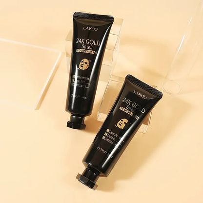 LAIKOU 24K Gold SNAIL TEARING   Mask Deep Cleansing Remove Blackhead Face Care 50g